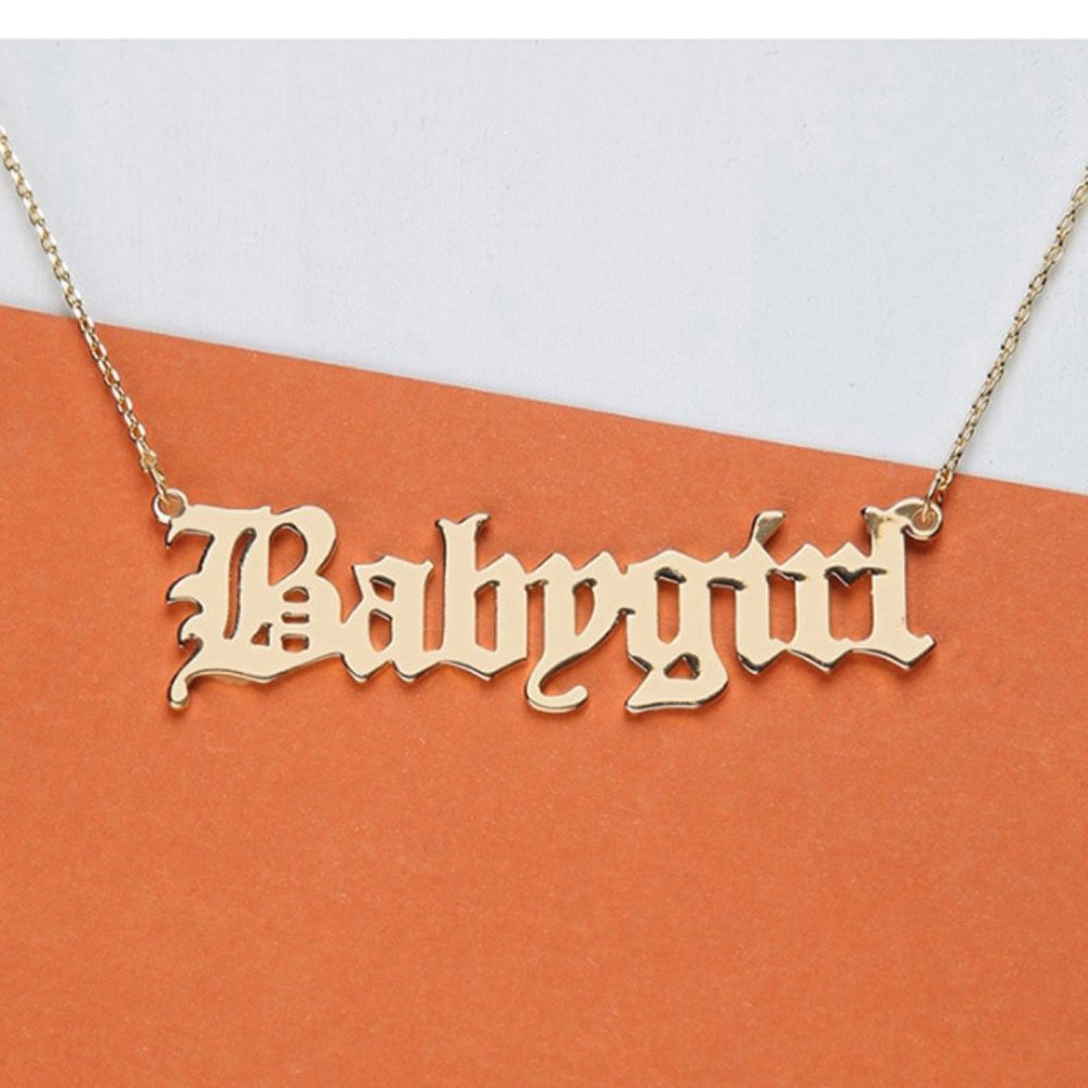 Necklace ~ Gold ~ Baby Girl Words